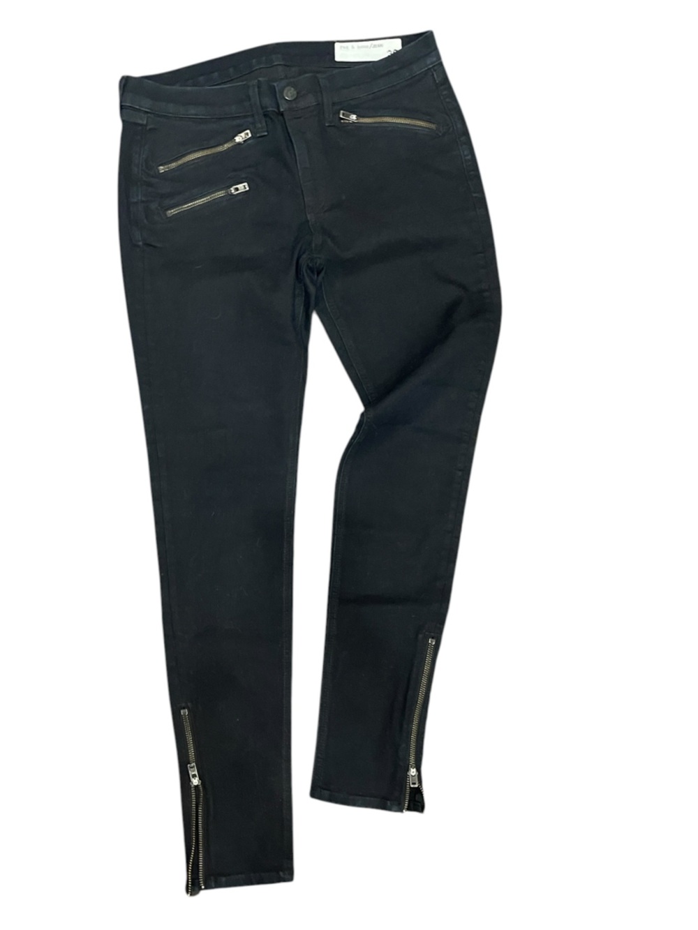 Rag & Bone black cigarette jean with zippers